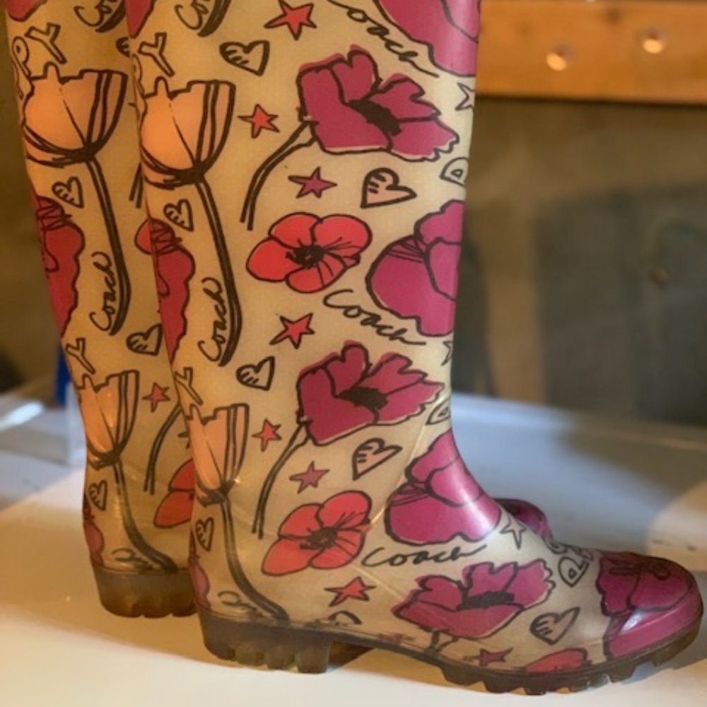 Coach rain boots